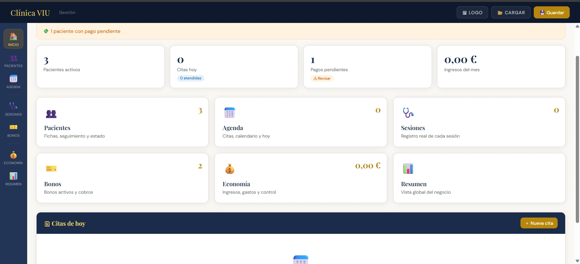 App de gestión clínica del Instituto Internacional de Hipnosis Clínica