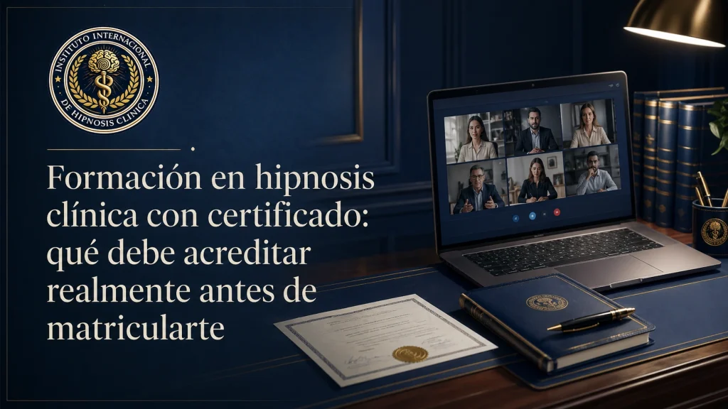 Formación en hipnosis clínica con certificado del Instituto Internacional de Hipnosis Clínica