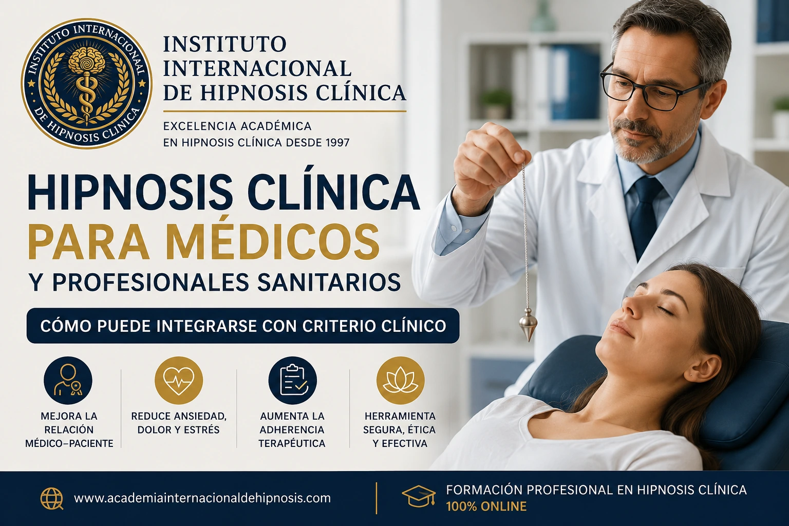 Hipnosis clínica para médicos y formación profesional sanitaria en el Instituto Internacional de Hipnosis Clínica